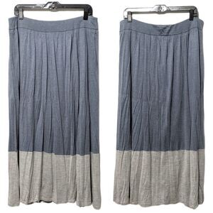 EILEEN FISHER Colorblock Jersey Maxi Skirt L